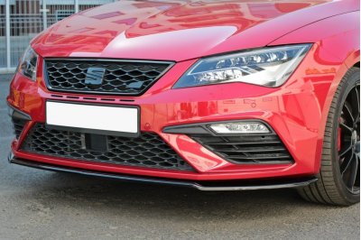 Накладка сплиттер на передний бампер на Seat III Cupra рестайл